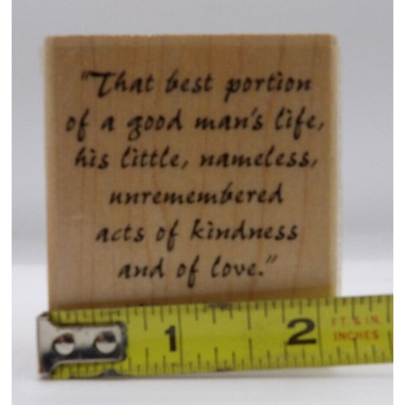 Stamp Wooden William Wordsworth Quote Stampin' Up! ©1996 2 1/2"x2 1/4" - Picture 2 of 4